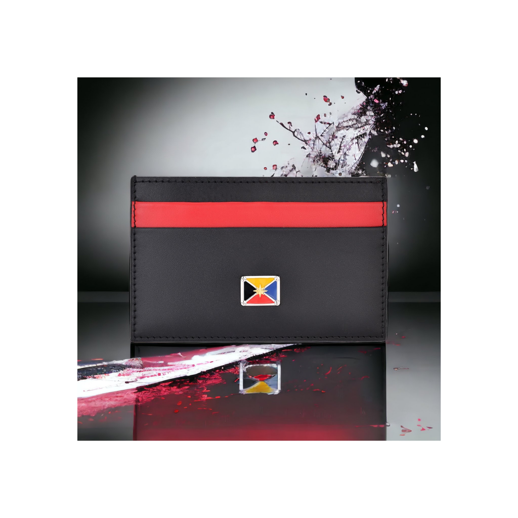 Portacarte in vera pelle rossa con oro 18 carati 0,04 gr (Copia)