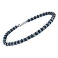 Bracciale in acciaio e pietre naturali Onice ed Ematite