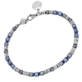 Bracciale in acciaio con pietre naturali in Ematite e semilavorati