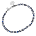 Bracciale in acciaio con pietre naturali in Ematite e semilavorati