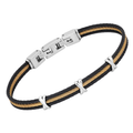Bracciale cavetto in acciaio PVD oro/nero
