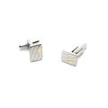 Gemelli in acciaio con texture rombi e oro 18kt (gr 0.08)