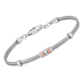 Bracciale in acciaio con Diamante Naturale 0,015 ct