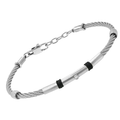 Bracciale in acciaio con Diamante Naturale 0,015 ct