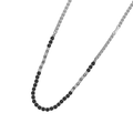 Collana in acciaio con Pietre naturali Onice ed Ematite sfaccettata