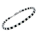 Bracciale con semilavorati in acciaio e Pietra Naturale Spinello