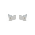 Gemelli in acciaio godronato con oro 18Kt e Diamanti Naturali (0,030 ct)