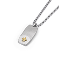 Collana con pendente con rosa dei venti in oro 18 kt (gr 0.05)