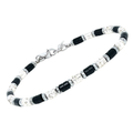 Bracciale con Pietre naturali Agata, Ematite e semilavorati in acciaio