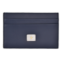Portacarte in vera pelle blu con oro 18 carati 0,04 gr